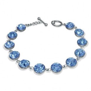 Náramek chirurgická ocel s krystaly Swarovski LCBR018