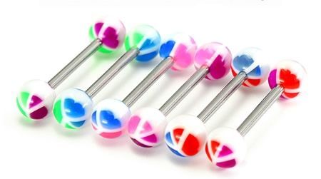 Levně Piercing do jazyku činka peace ABBPEA