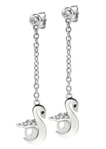 Naušnice chirurgická ocel Morellato Animalia labuť SKP20