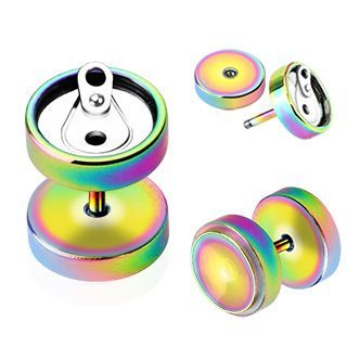 Levně Piercing falešný plug plechovka HWPSFX34