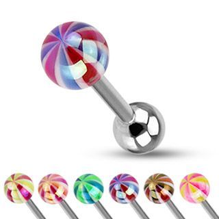 Levně Piercing do jazyku činka míč HWBSD1005