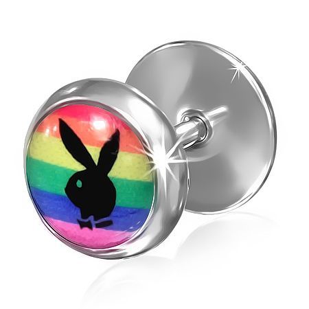 Levně Piercing falešný plug playboy LQFX073