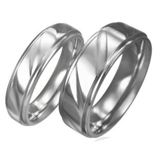 Snubní prsteny chirurgická ocel 1 pár LRWI0878