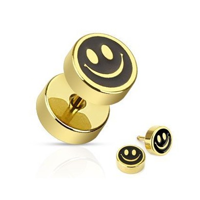 Piercing falešný plug smajlík HWPSFX56