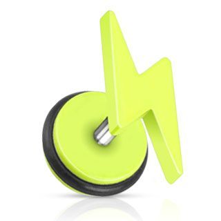 Levně Piercing falešný plug blesk HWPSFX57
