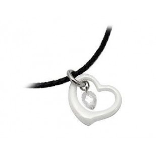 Přívěsek chirurgická ocel srdce TPSM003white