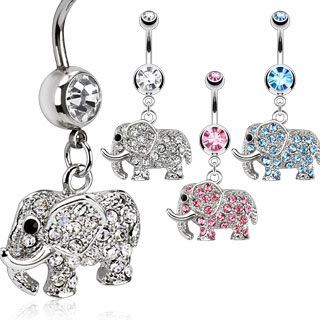 Levně Piercing do pupíku slon HWNSX7669