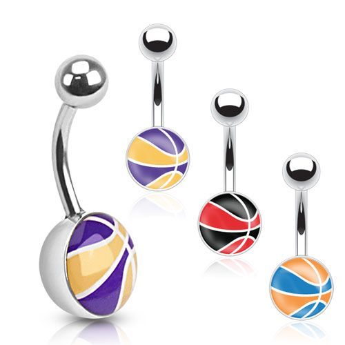 Levně Piercing do pupíku basketbal HWNS31