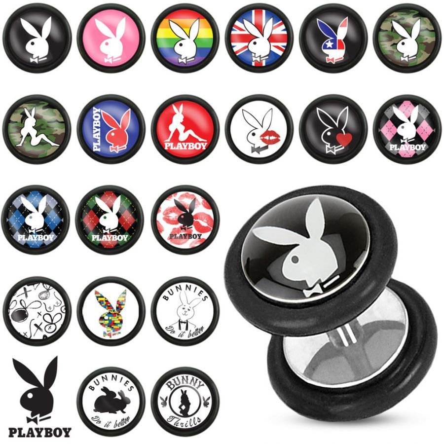 Levně Piercing falešný plug Playboy HWPBPSX01