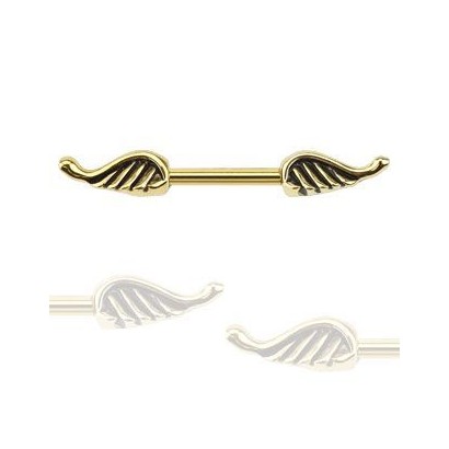 Piercing do bradavky chirurgická ocel křídla