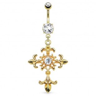 Piercing do pupíku kříž HWGDPN14461