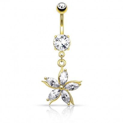 Piercing do pupíku květ HWN15981g