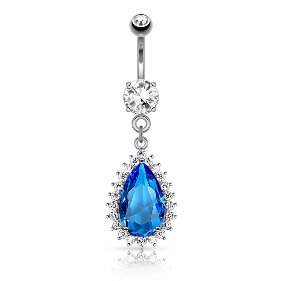 Levně Luxusní piercing do pupíku HWN16003