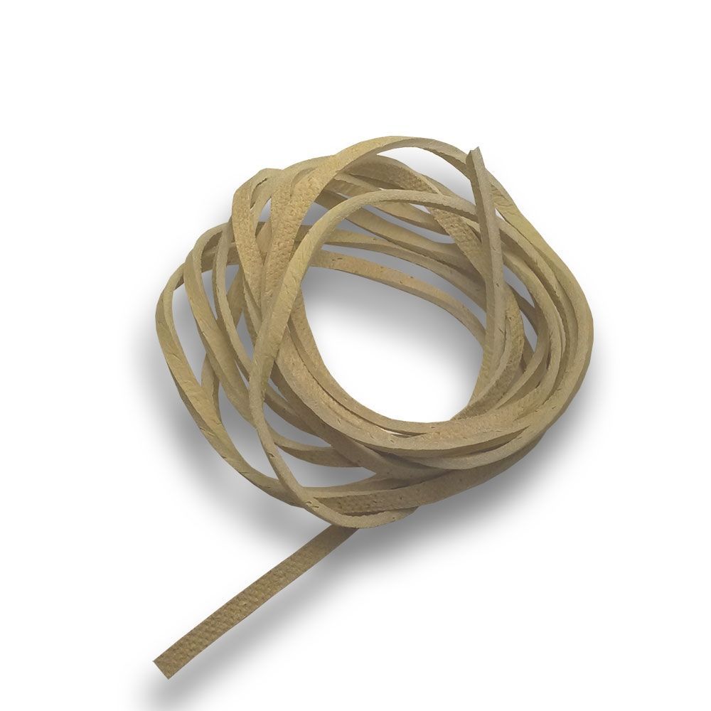S4U Řezaná kožená šňůrka béžová, tl. 2 mm, délka 100 cm - LR9000-02