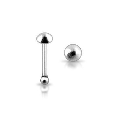 Stříbrný piercing do nosu - půlkulička (špička)