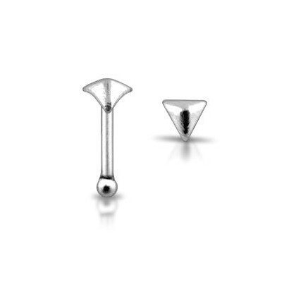 Stříbrný piercing do nosu - trojhran