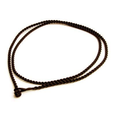 S4U Hedvábná kroucená šňůrka na krk hnědá, tl. 2 mm - LR1137