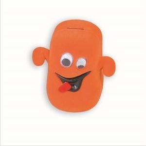 S4U Semišová dárková krabička - strašidýlko oranžové - KR0057-OR