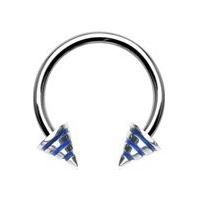 Levně S4U Piercing - podkova - modré proužky - PV01006