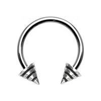 S4U Piercing - podkova - černé proužky - PV01008