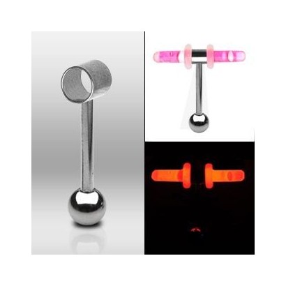 Piercing do jazyka pro svítící tyčinku