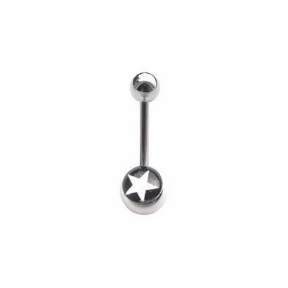 Piercing do pupíku - banánek bílá hvězda