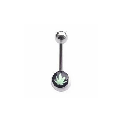 Piercing do pupíku - banánek zelený list