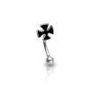 Piercing do obočí - kříž