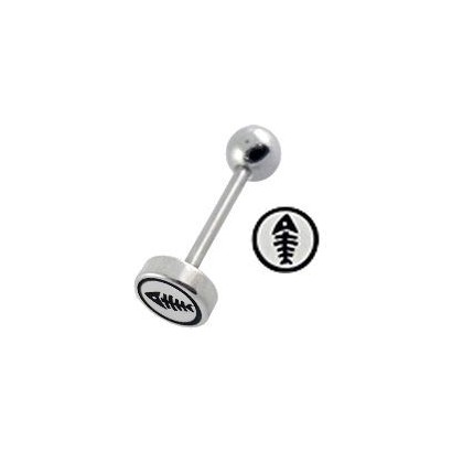 Piercing do jazyka - rybí kost