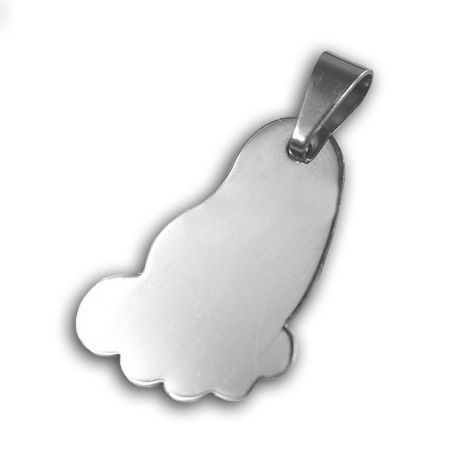 S4U Ocelový přívěsek - stopa MALÁ - DR1026