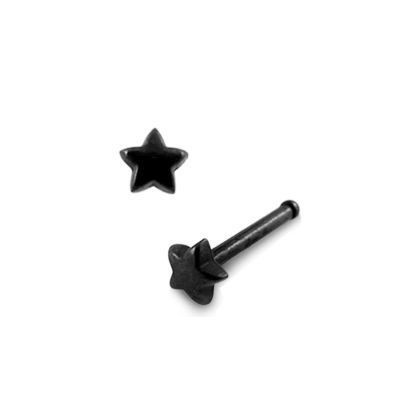 Piercing do nosu black line, hvězdička