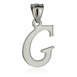 Ocelový přívěsek - písmeno - iniciála G