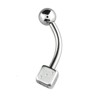 Levně Piercing do obočí - hrací kostka - OB01001