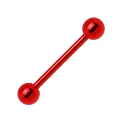 Piercing do jazyka červený