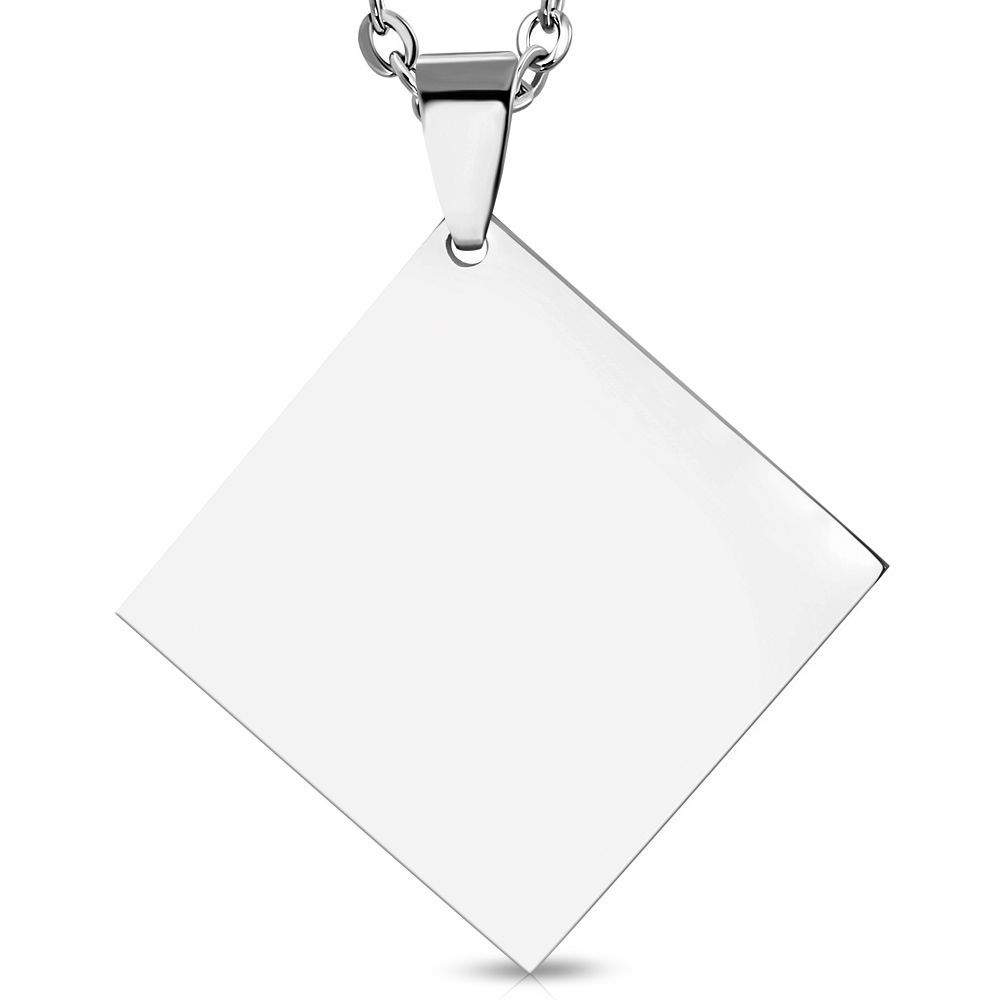 S4U Ocelový přívěsek - destička 30 x 30 mm - DR1059