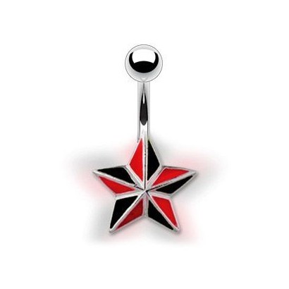 Piercing do pupíku - hvězda