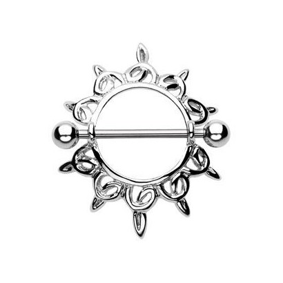Piercing do bradavky se štítem