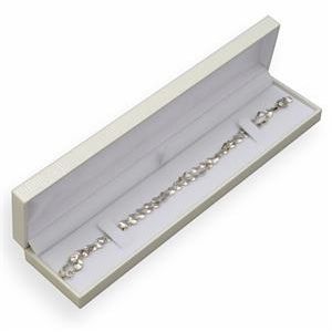 S4U Bílá koženková krabička na náramek - KR0066-WH