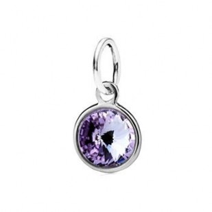 Stříbrný přívěsek s kamenem Crystals from SWAROVSKI®, barva: Violet