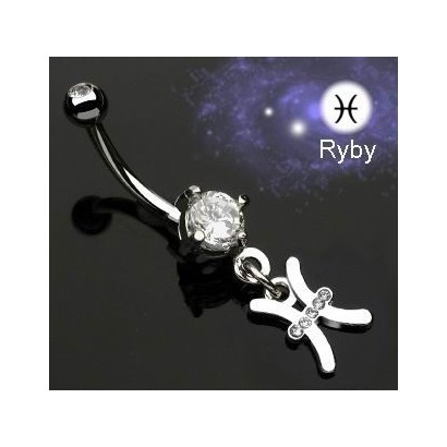 Piercing do pupíku - znamení Ryby