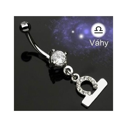 Piercing do pupíku - znamení Váhy