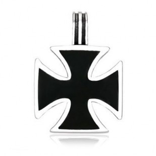 Ocelový přívěsek - maltézský kříž