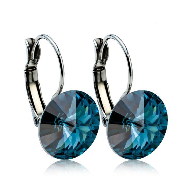 NUBIS Ocelové náušnice s krystaly Swarovski 12 mm, MONTANA - NBS12-MT