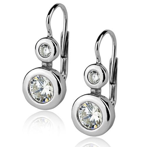 S4U Stříbrné náušnice se zirkony - ZB3793