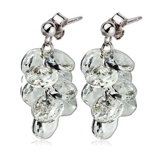 Levně S4U Stříbrné náušnice s krystaly Crystals from Crystals from Swarovski, Crystal - ZB4331/1