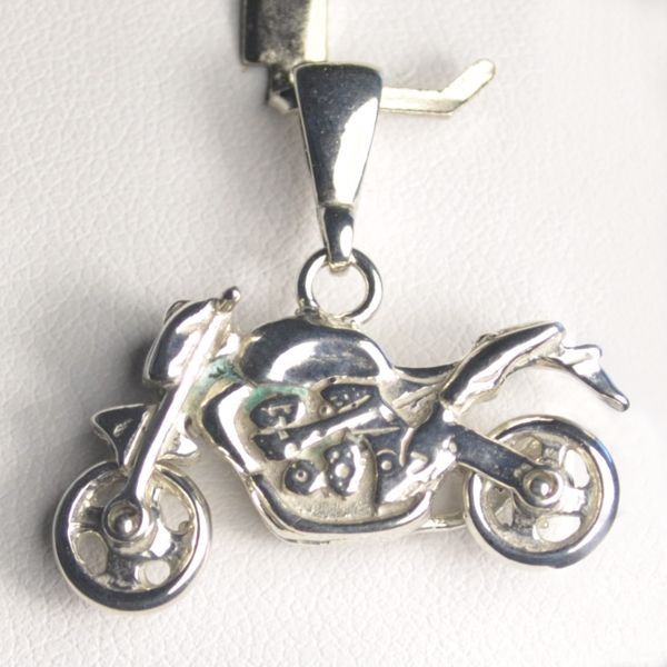 Stříbrný přívěsek motorka terénní - ZB91450