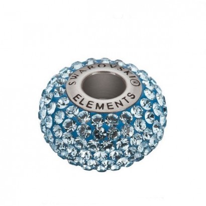 Navlékací přívěsek korálek s krystaly Swarovski®, Aquamarine