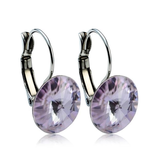 S4U Ocelové náušnice - Light Violet - NBSS017