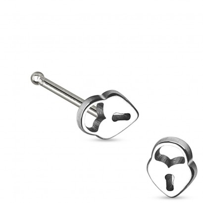 Piercing do nosu - visací zámek