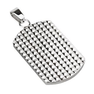 S4U Ocelový přívěsek - destička s výstupky - DR1090